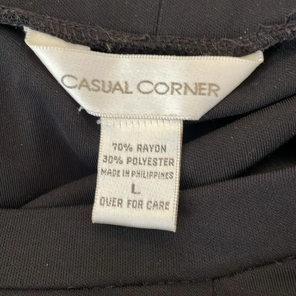 Casual Corner‎ Maxi Black Skirt With Side Slit Size Large